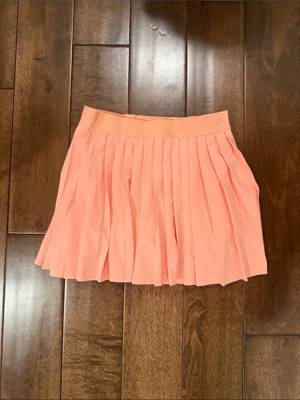 Athleta Coral Pink Pleated Skater Skirt